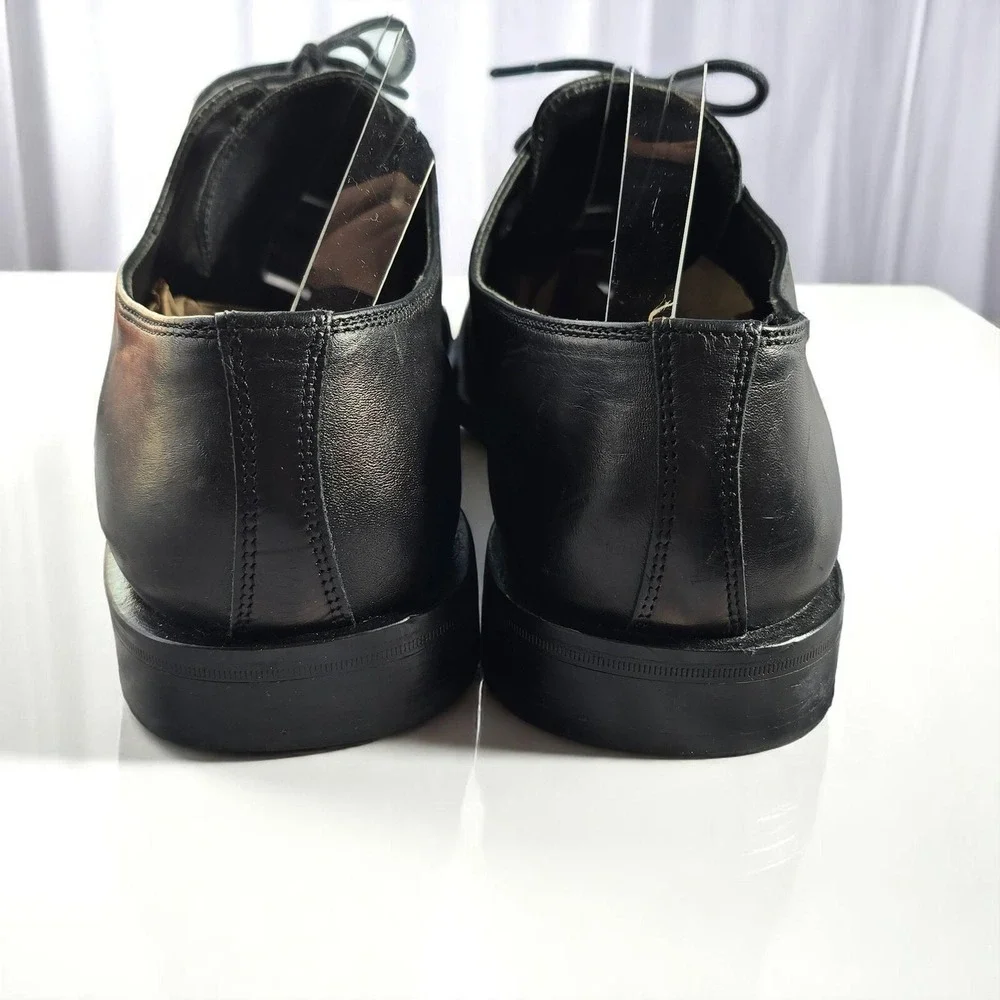 Lloyd Leather Dress Shoes‎ Men 12 Black Lace Up Oxfords Square Toe Germany Made